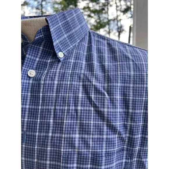 Daniel cremieux long sleeve blue plaid button up large signature collection - Picture 2 of 5